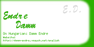 endre damm business card